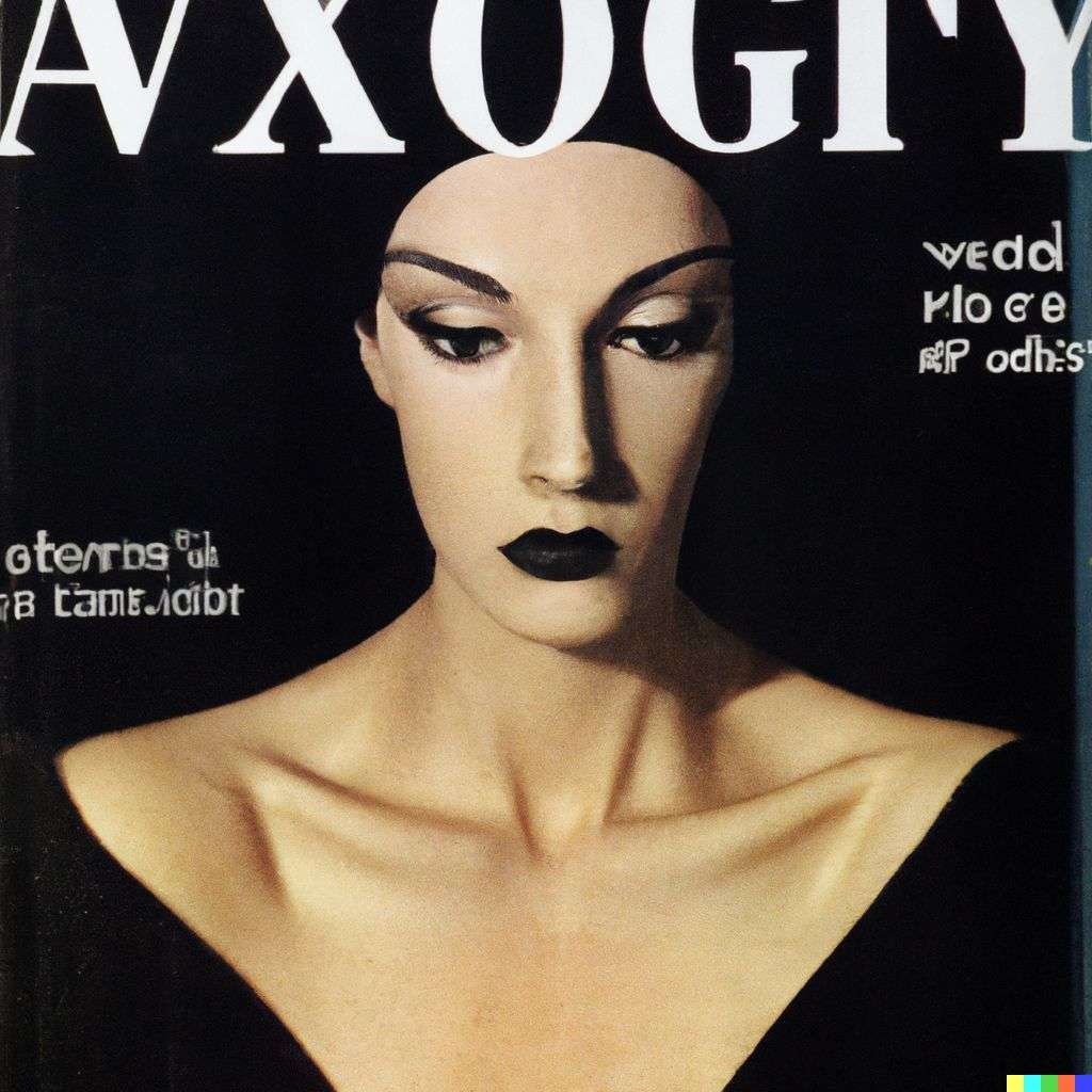 a representation of anxiety, front cover of Vogue, 1980